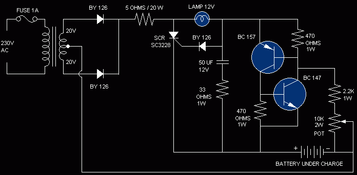 Схема тиристорного зарядного устройства на SC3228